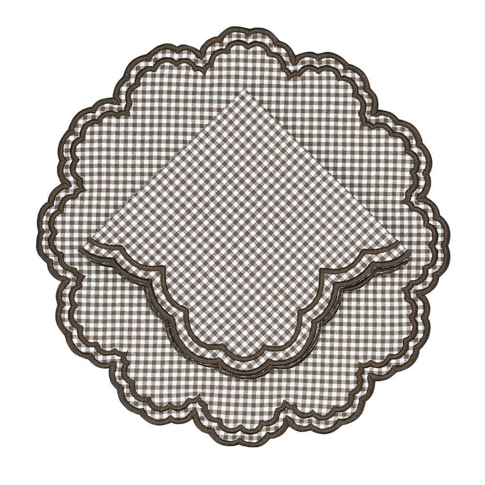 Bettina Napkin - Cocoa Gingham (Set of 4)