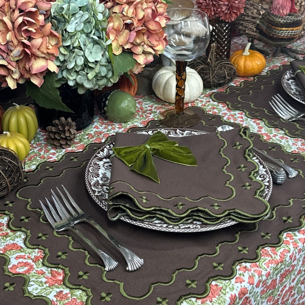 Georgina Napkin - Cocoa and Sage (Set of 4)