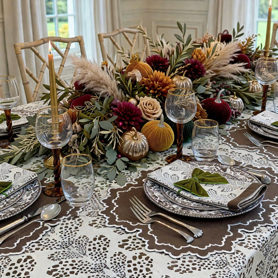 Whitley Placemat - Cocoa and White (Set of 4)