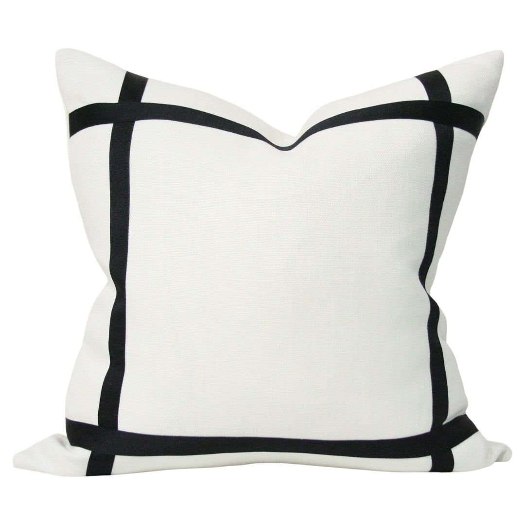 Cream Linen with Black Ribbon (Last Chance)