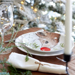 Set 4 Salad Plates Deer Friends by Casafina