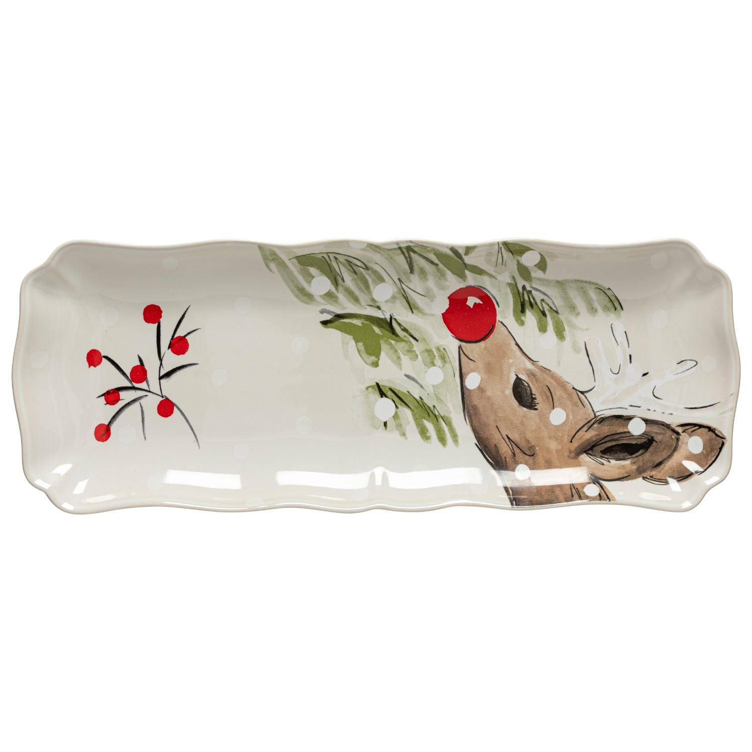 Rectangular Tray Deer Friends by Casafina