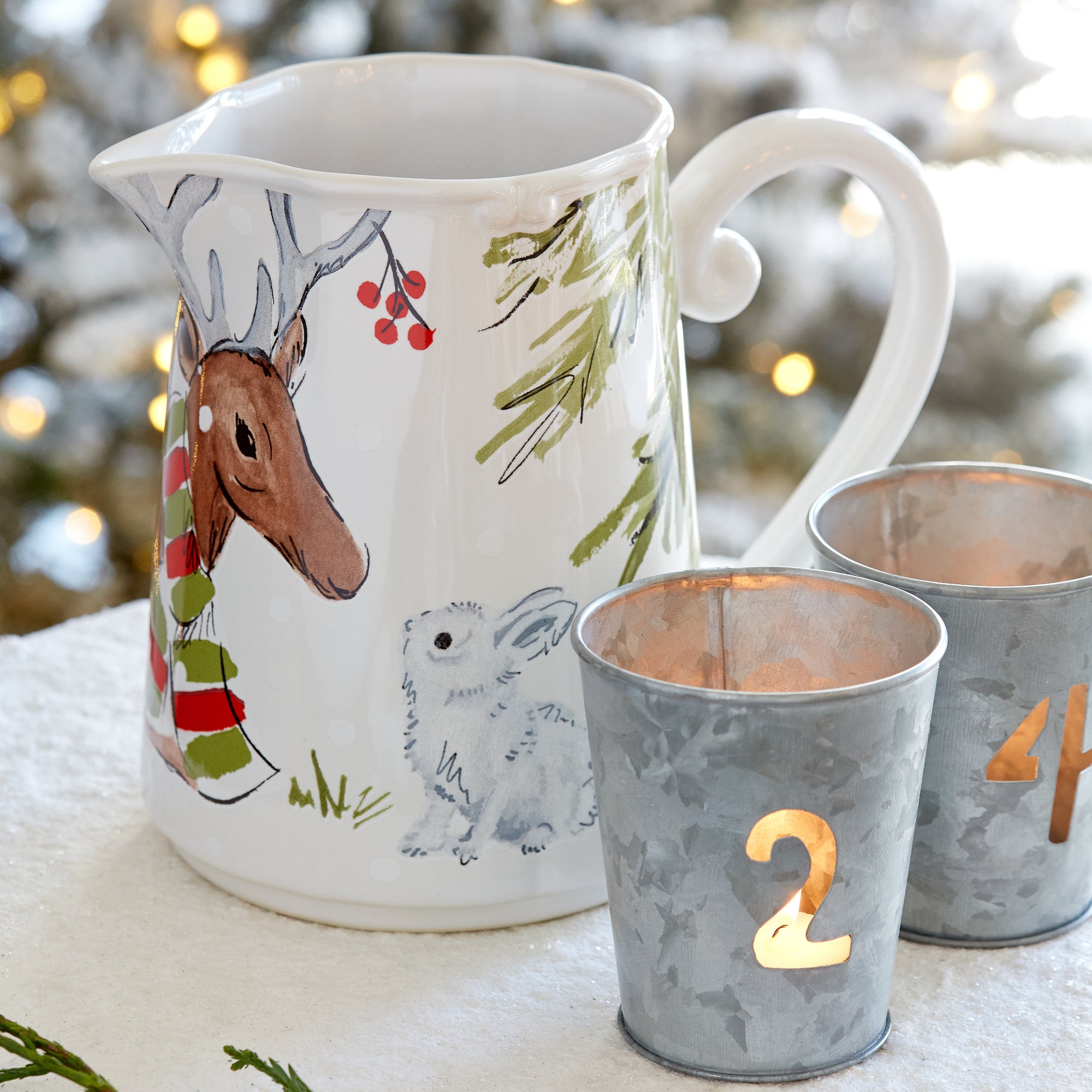 Pitcher Deer Friends by Casafina