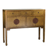 Tall Sideboard - Light Almond with Walnut Hardware