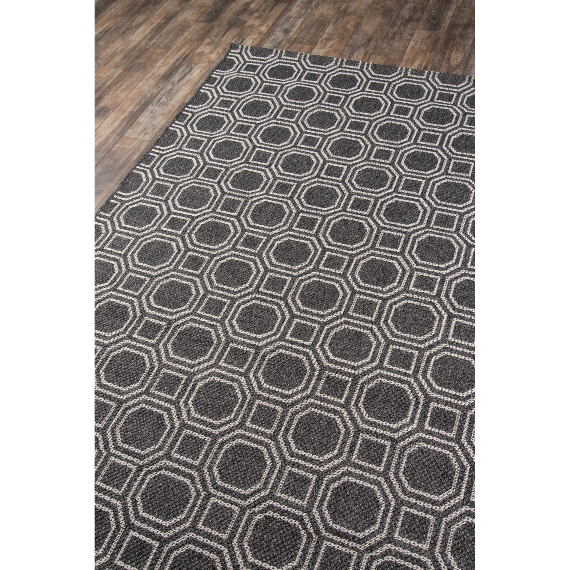 Erin Gates by Momeni Downeast Camden Charcoal Machine Made Polypropylene Area Rug