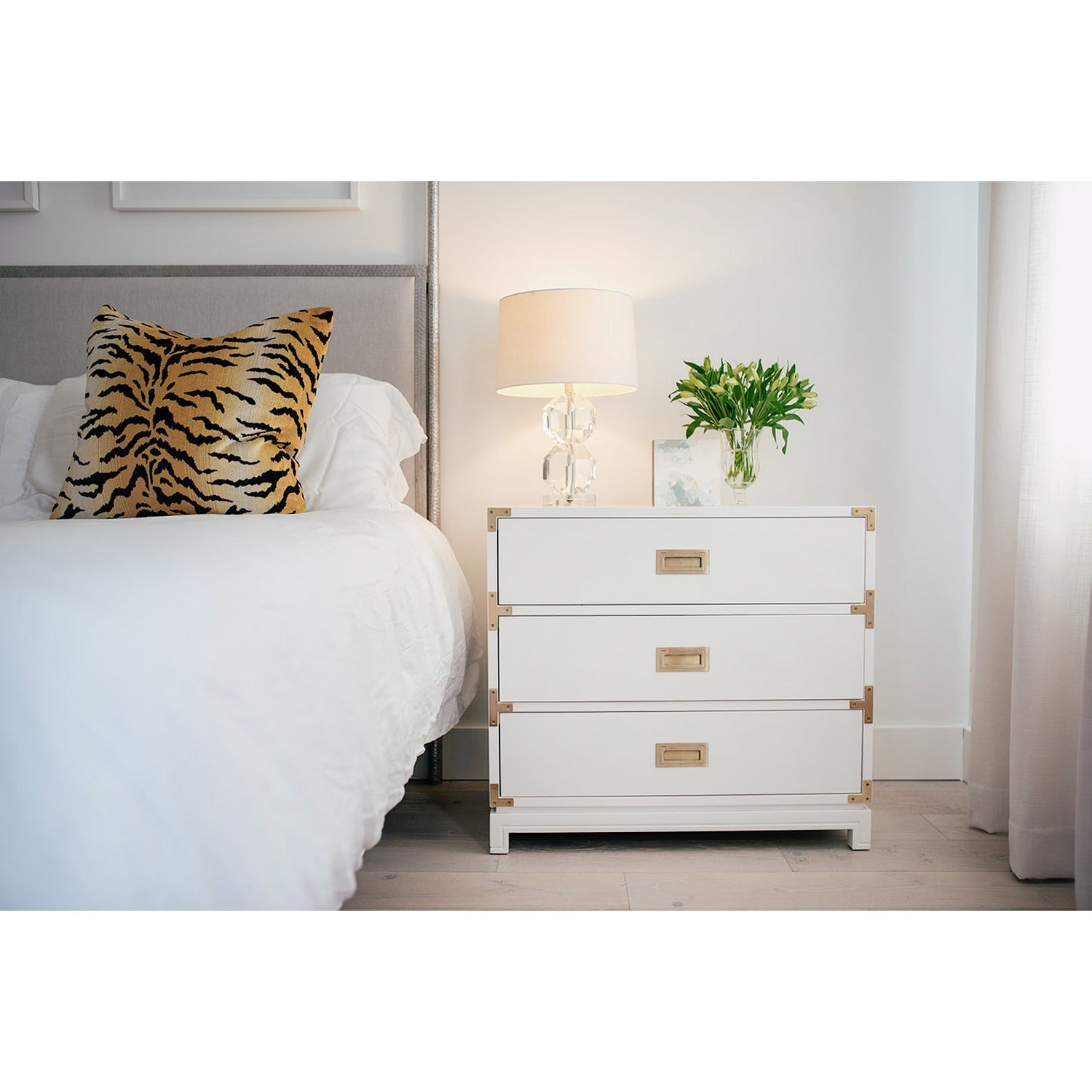 Small Carlyle Campaign Dresser - White