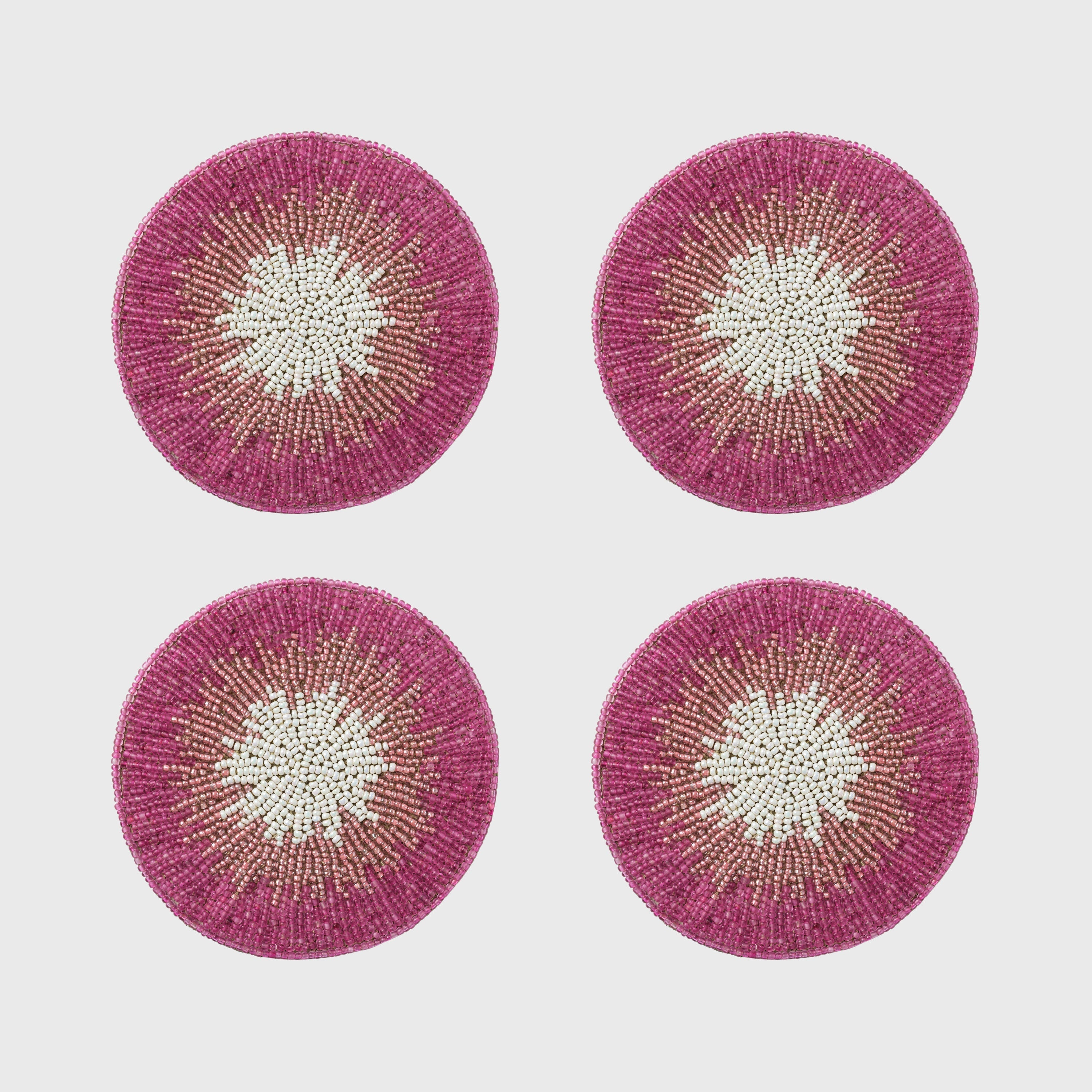 Ombre coasters, pink