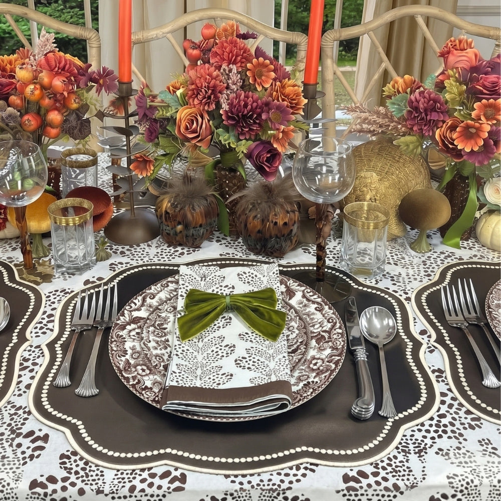 Charlotte Placemat - Dark Cocoa Vegan Leather (Set of 4)
