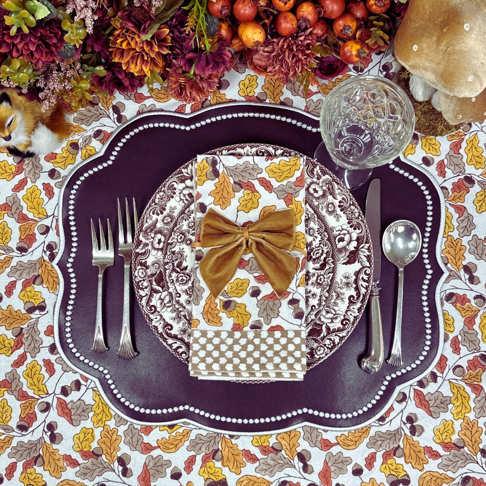 Charlotte Placemat - Dark Cocoa Vegan Leather (Set of 4)