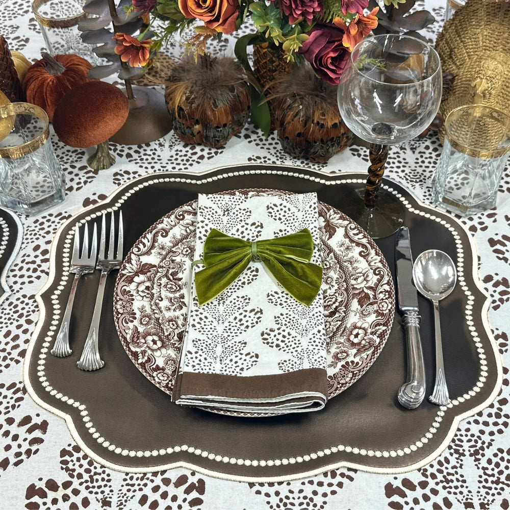 Charlotte Placemat - Dark Cocoa Vegan Leather (Set of 4)