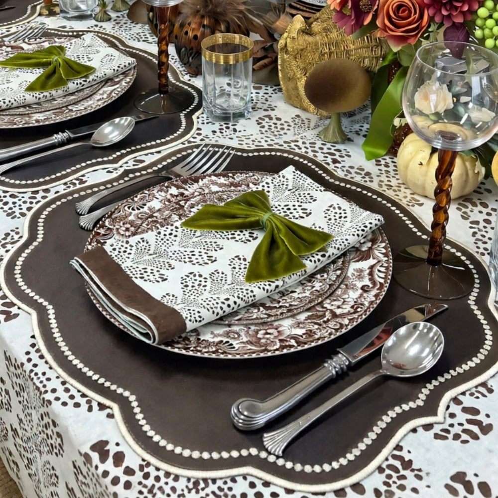 Charlotte Placemat - Dark Cocoa Vegan Leather (Set of 4)