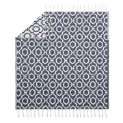 Geometric Jacquard Woven Fringe Throw