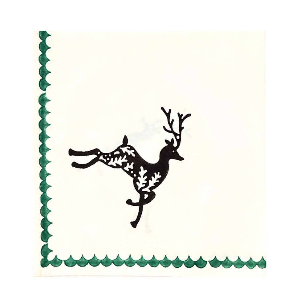 Cocoa Enchanted Reindeer Motif - Napkin (Set of 4)