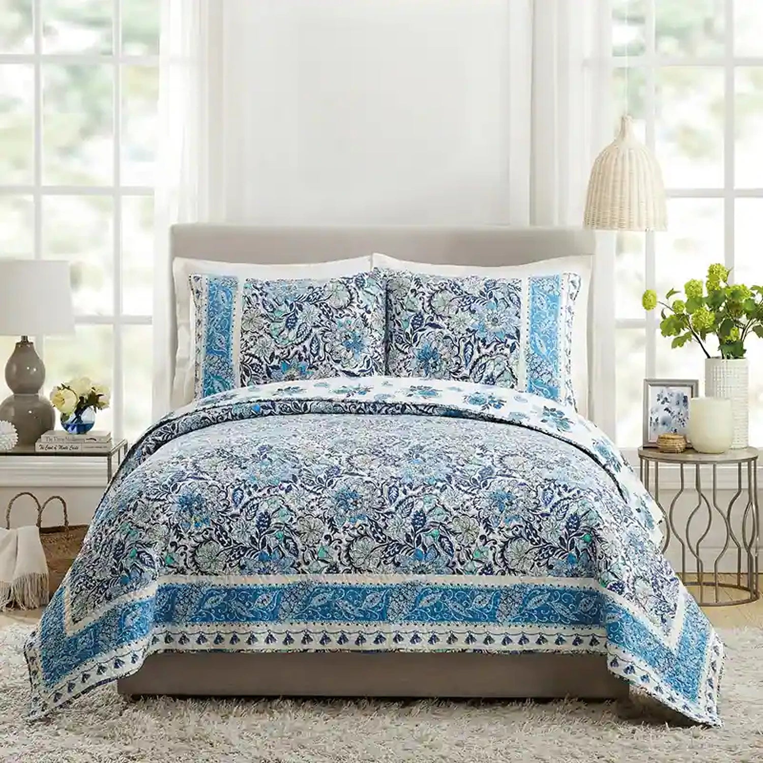 Royal Bisou Floral Quilt - 3pc Set