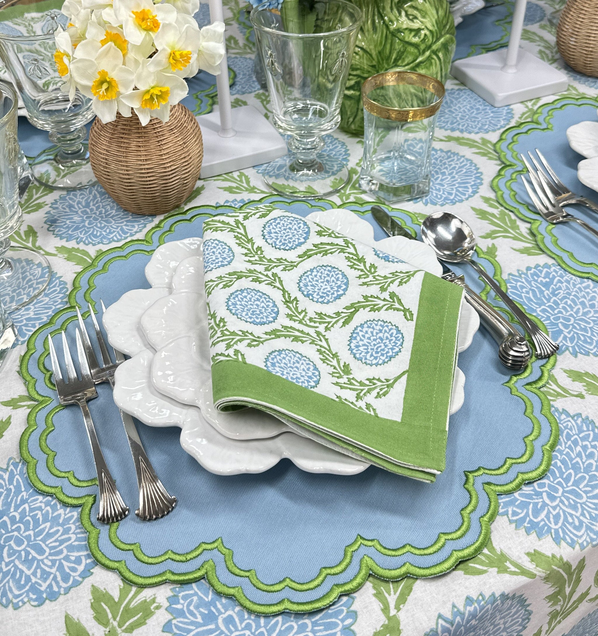 Bettina Placemat - Blue & Green (Set of 4)