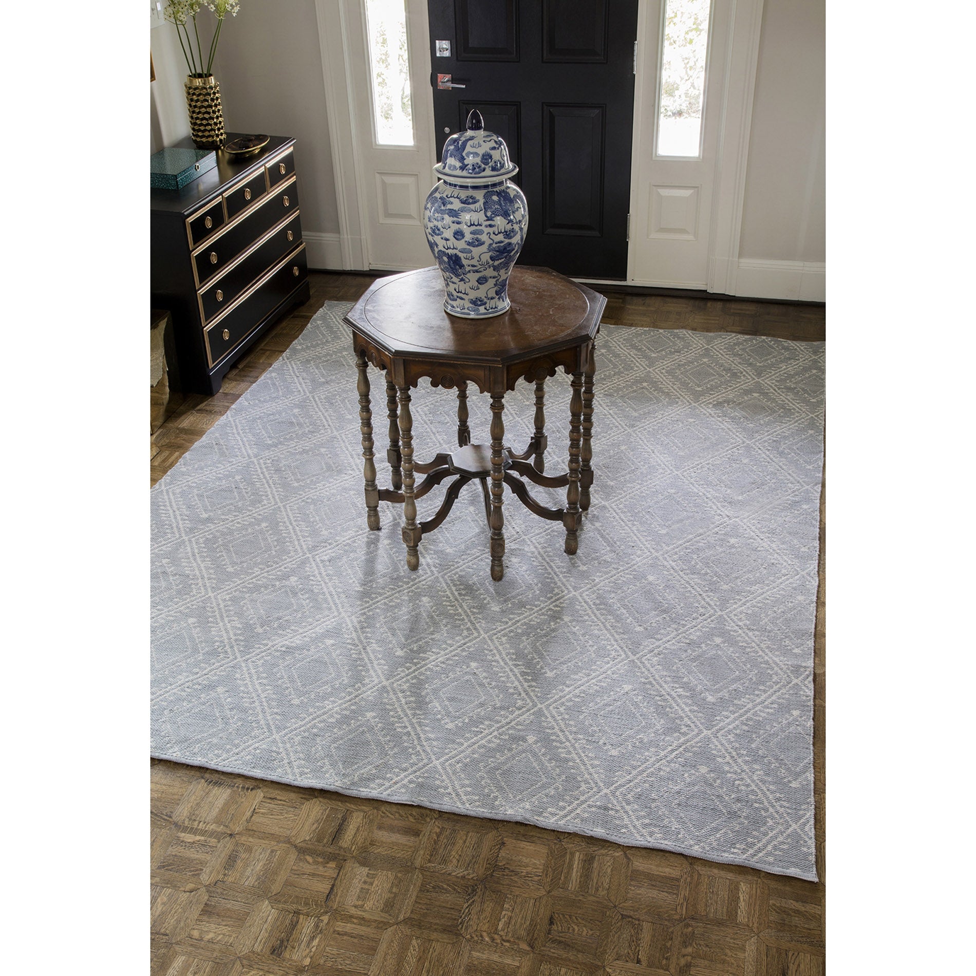 Erin Gates by Momeni Easton Pleasant Grey Hand Woven Indoor Outdoor Area Rug