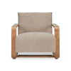 Ellis Lounge Chair - Beige Faux Shearling