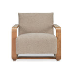 Ellis Lounge Chair - Beige Faux Shearling