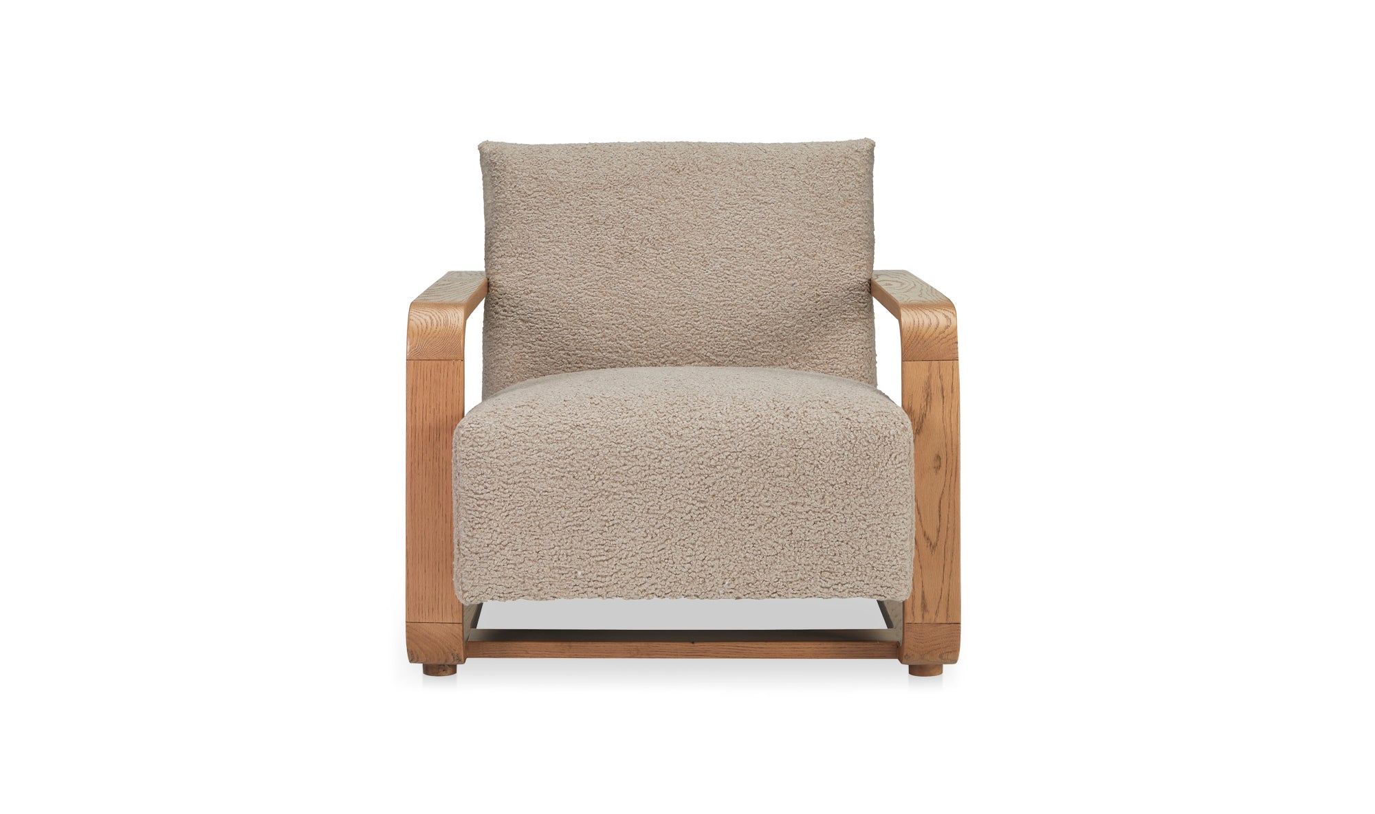 Ellis Lounge Chair - Beige Faux Shearling