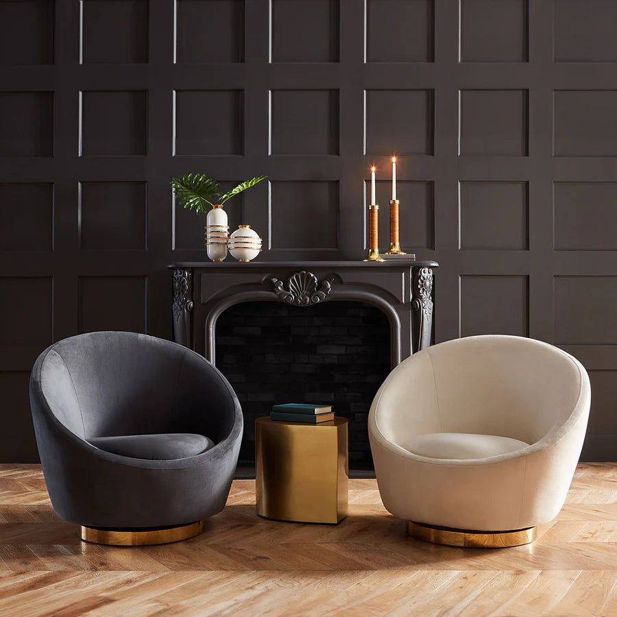 Ether Swivel Chair - Bergamo Snow