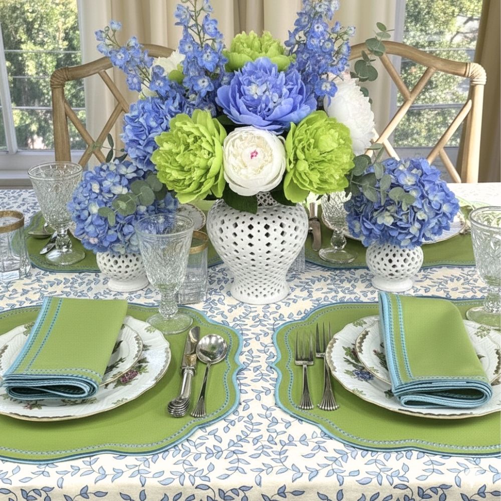 Charlotte Placemat - Green and Blue (Set of 4)