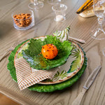 Compagnia Leaf Plate, Green Oak Leaves, Set of 4