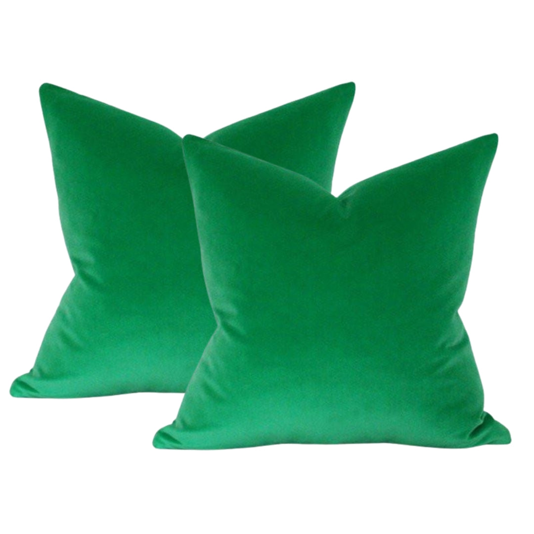 Emerald Green Velvet - Set of 2