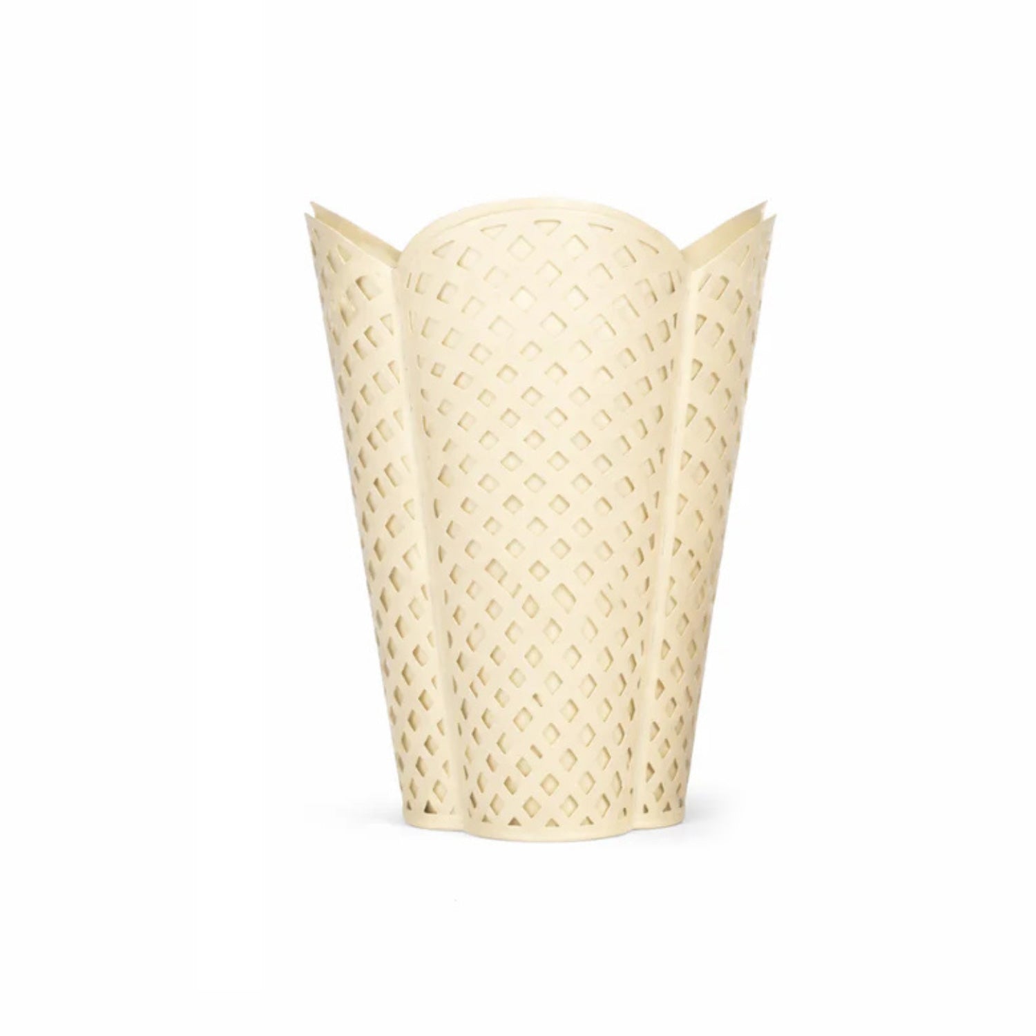 Cream Lattice Wastepaper Basket & Tissue (3 Options)