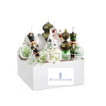 Grab bag of 20 ornaments (green and white)