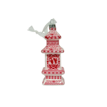 Red & White Figurine Pagoda Ornament