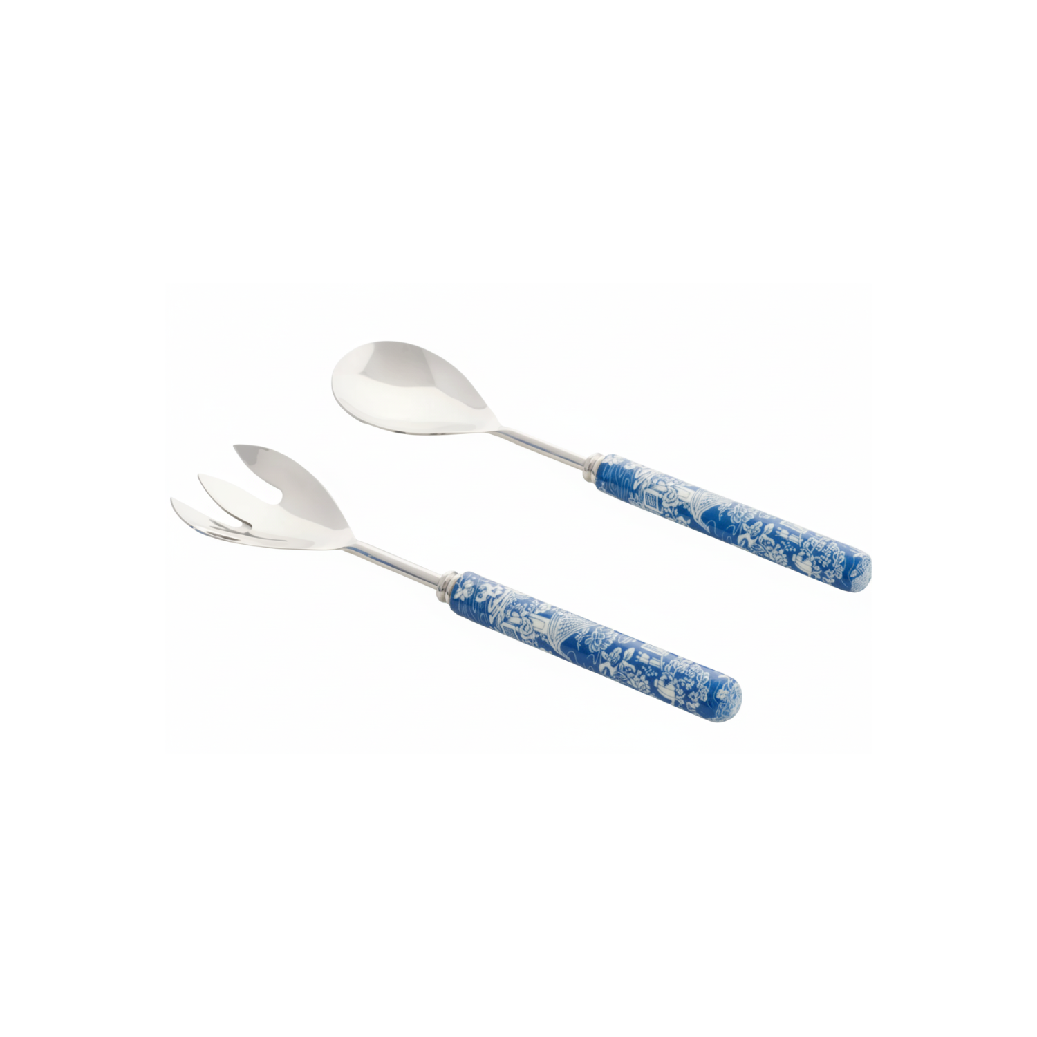 Blue Pagoda Enameled Salad Servers