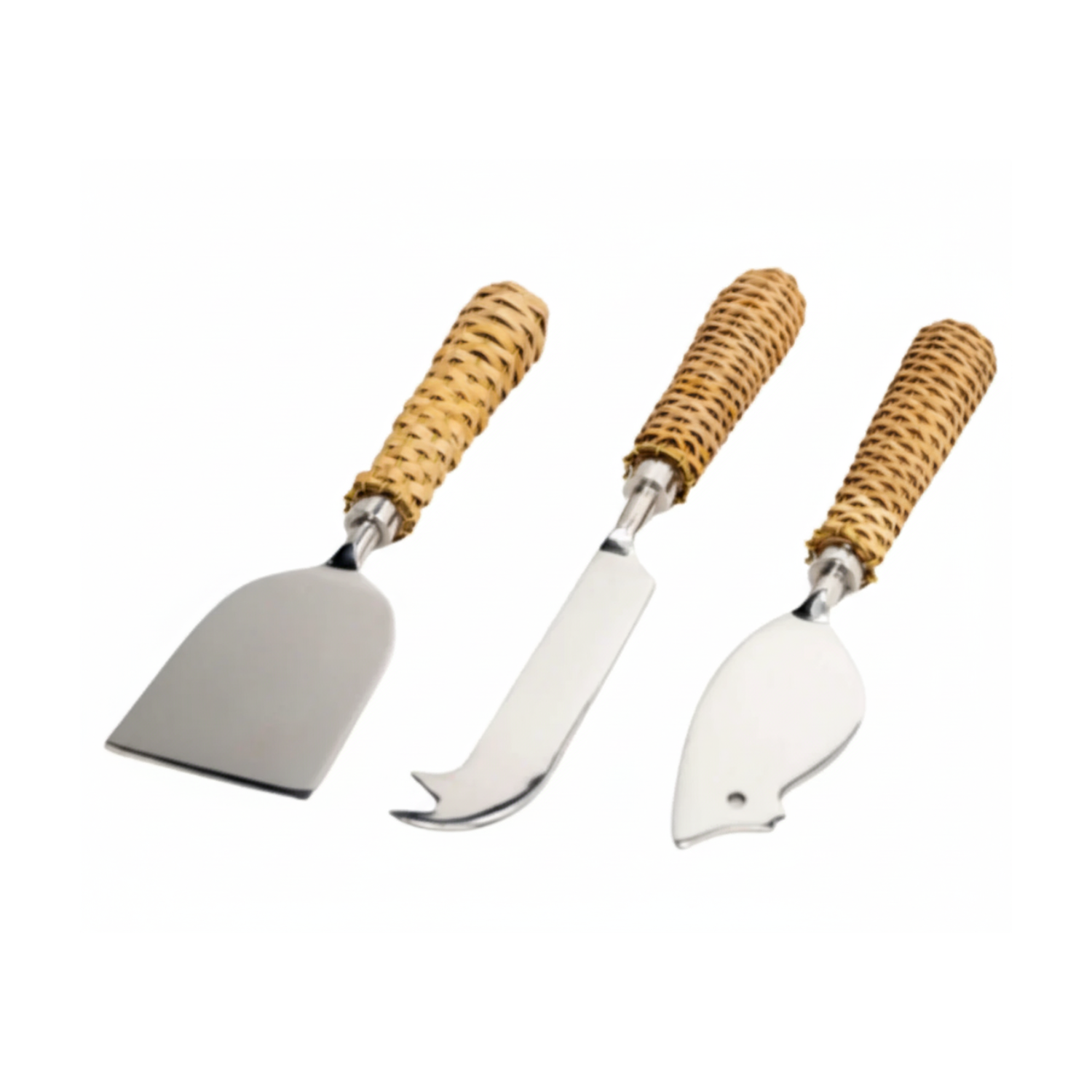 Basketweave 3-Piece Cheese Set