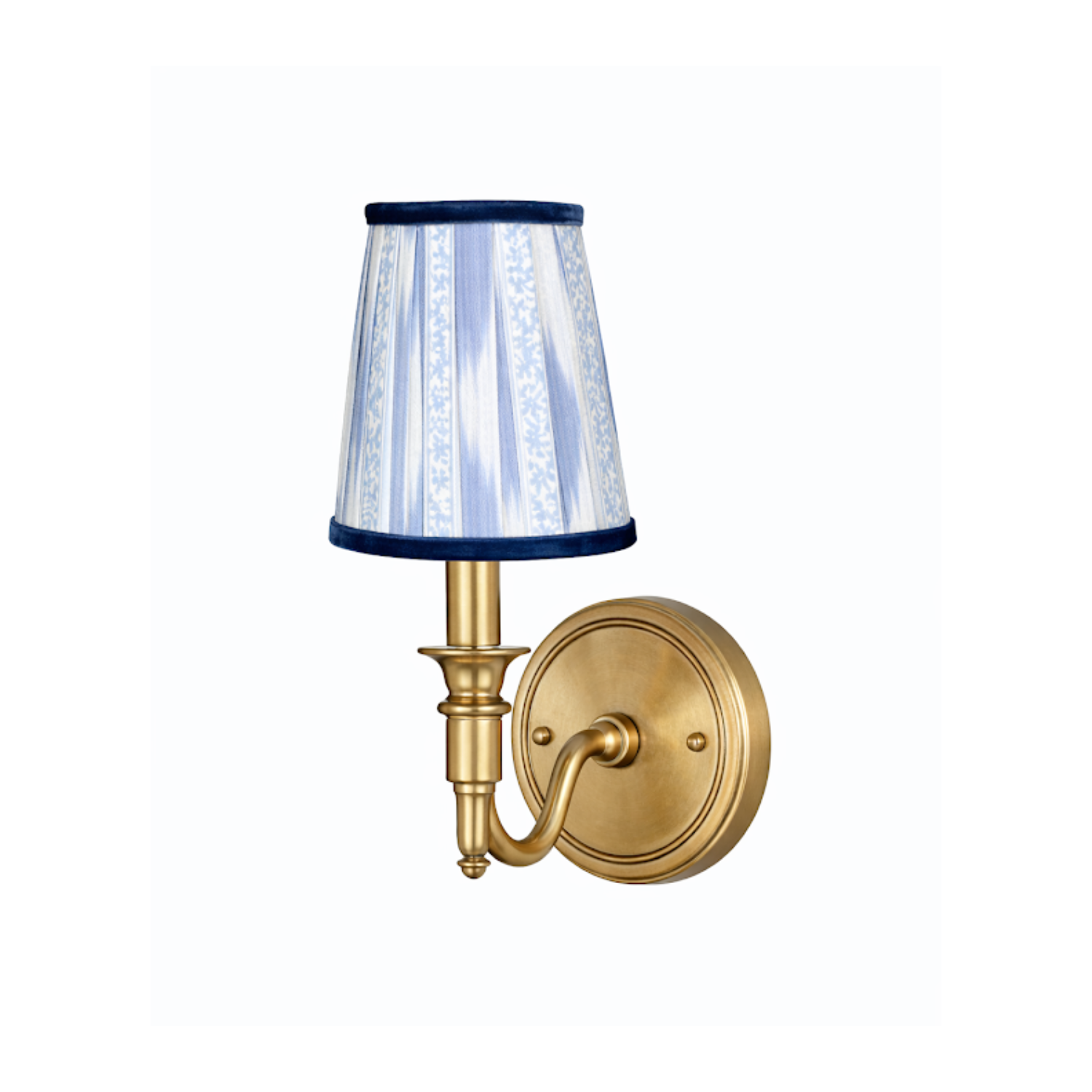 Blue Velvet Ikat Sconce Shade