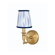 Blue Velvet Ikat Sconce Shade