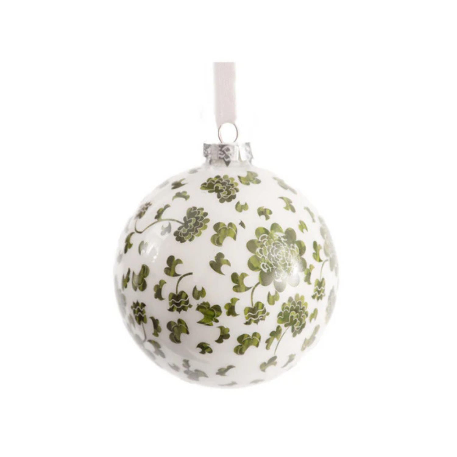 Green Floral Ball Ornament