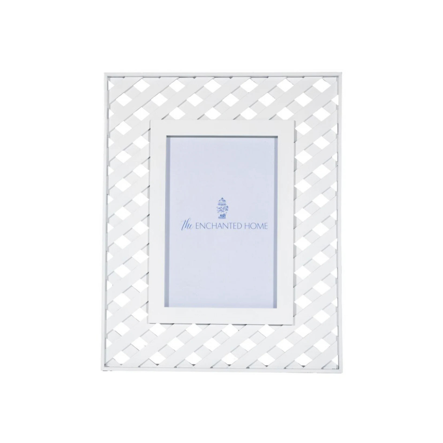 White Lattice Frame