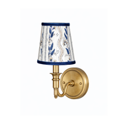 Blue Velvet Trellis Sconce Shade