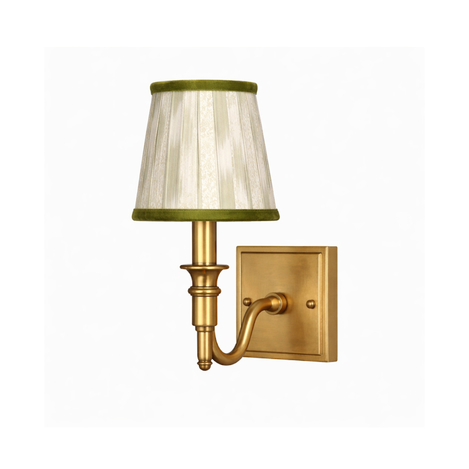 Green Velvet Ikat Sconce Shade