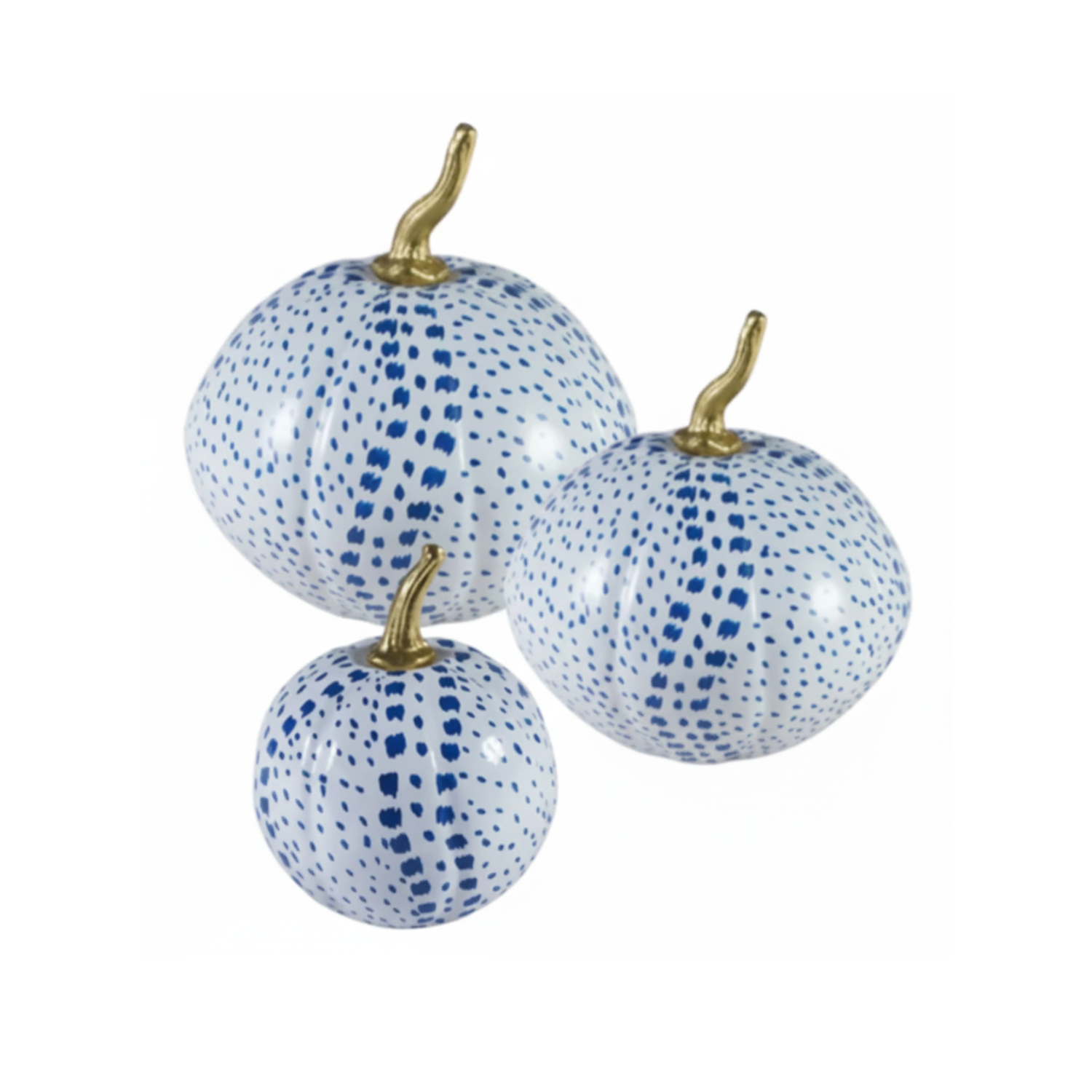 White Pumpkin with Blue Dot