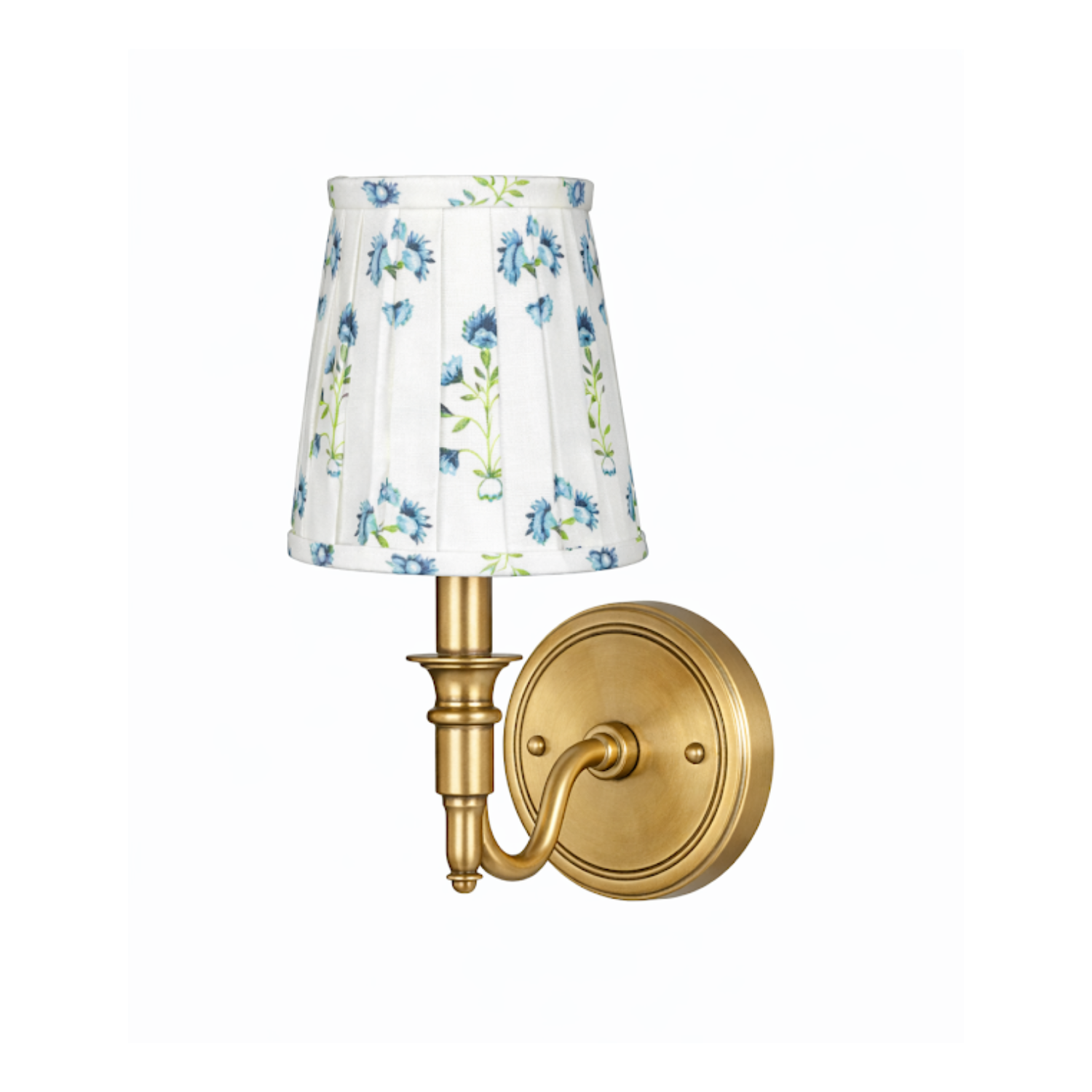 Blue Floral Sconce Shade
