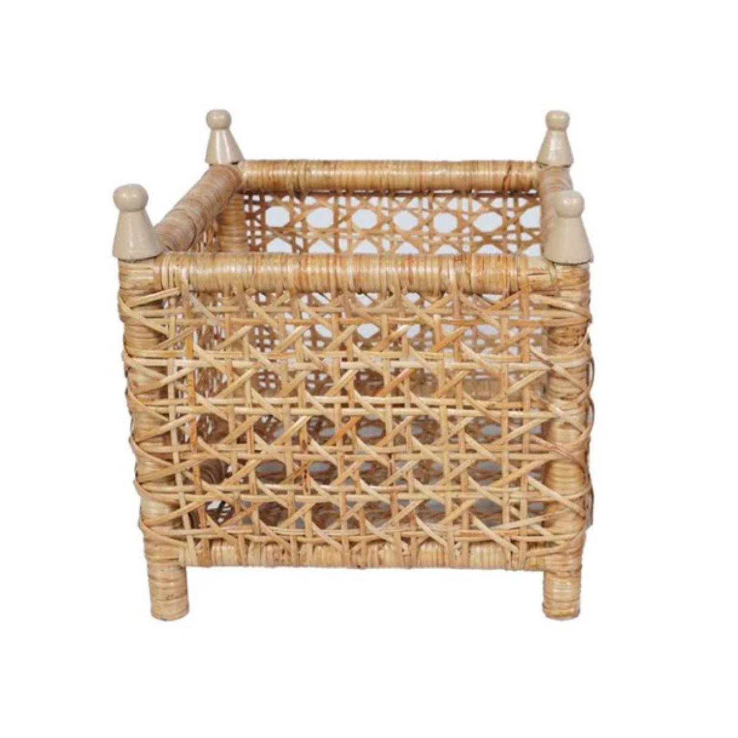 Natural Cane Wicker Box Planter
