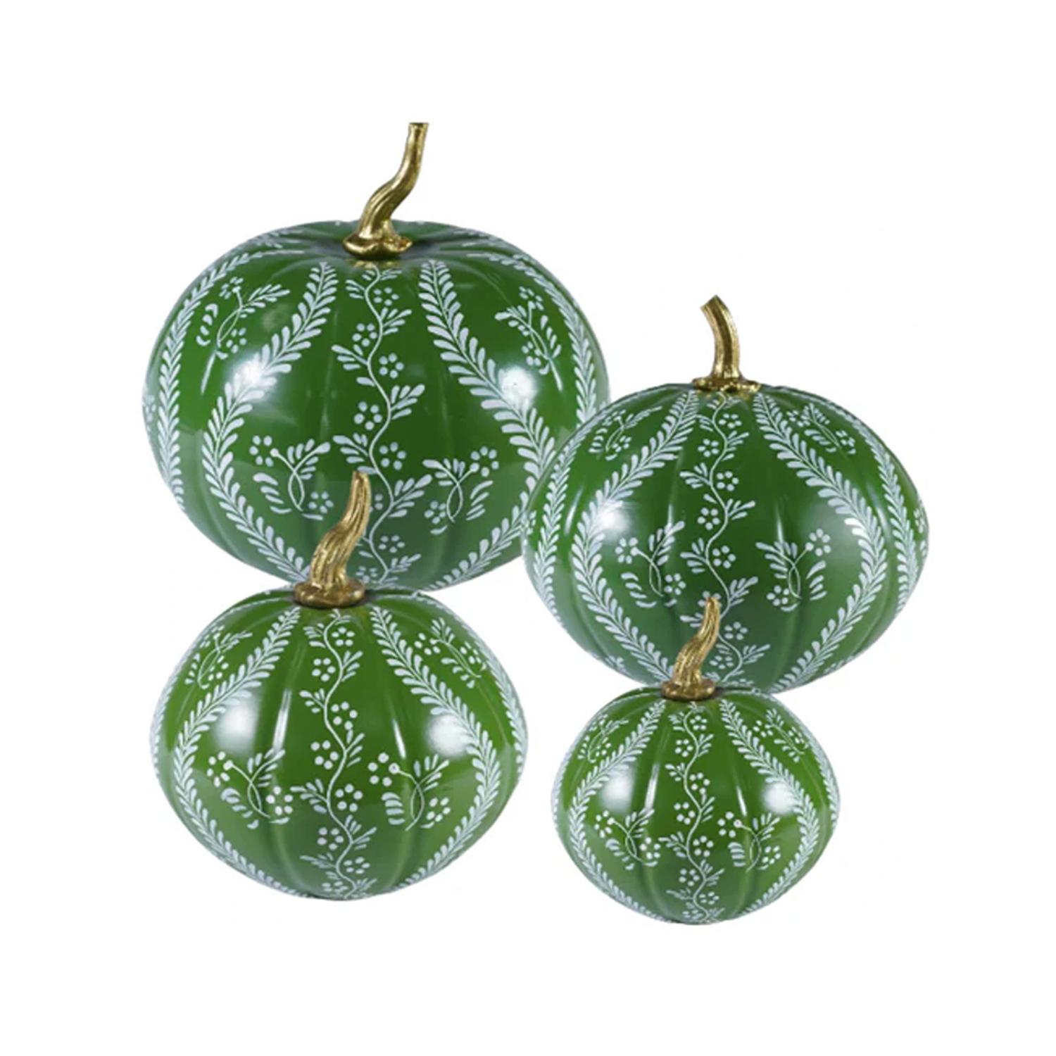 Green Pumpkin with White Trellis