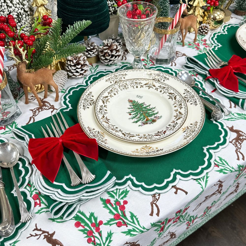 Bettina Placemat - Holiday Green (Set of 4)