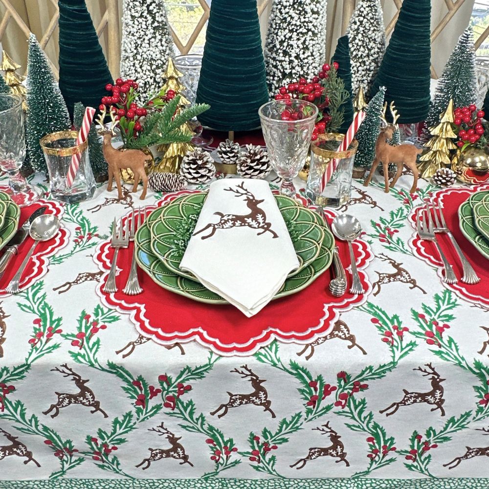 Cocoa Enchanted Reindeer Motif - Napkin (Set of 4)