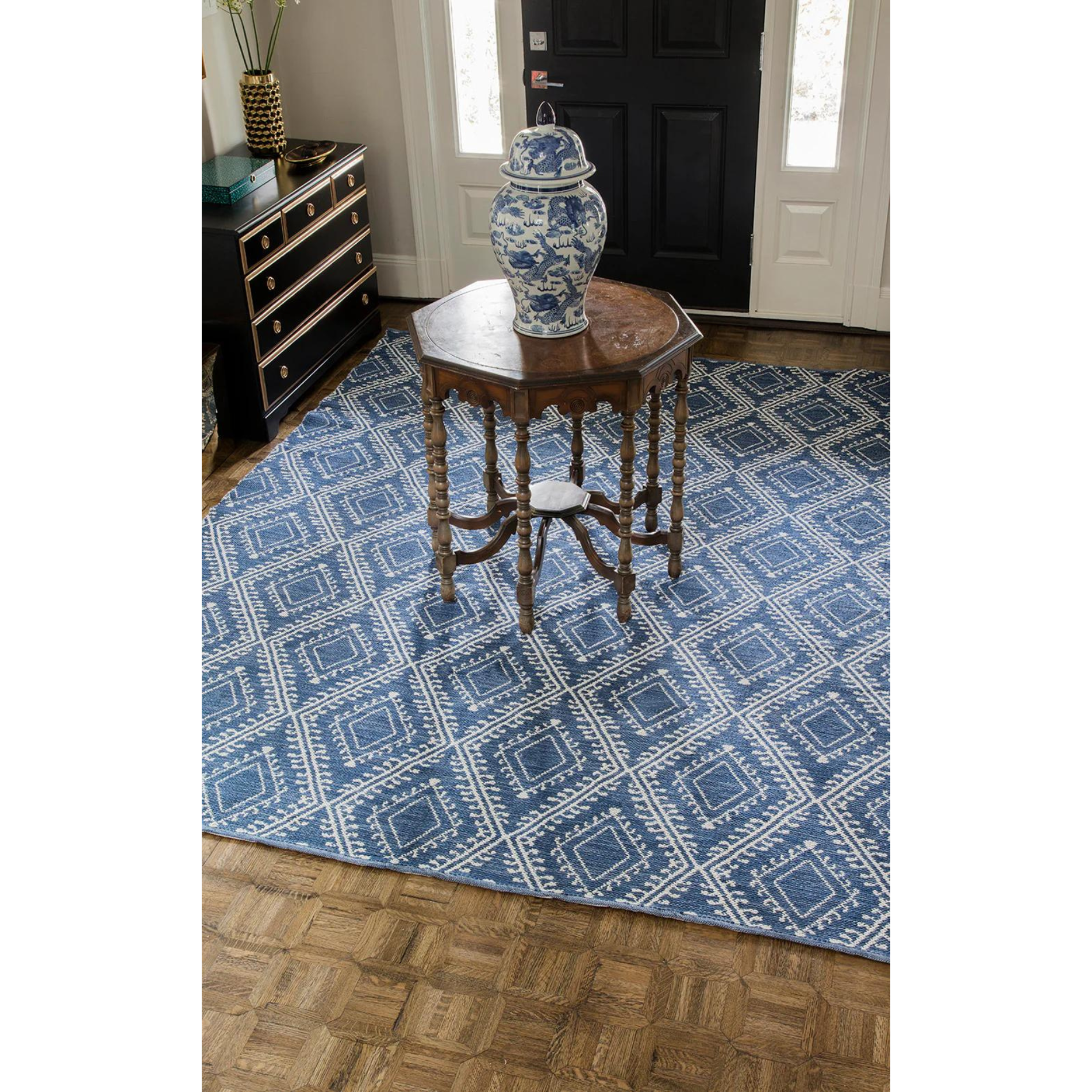 Erin Gates by Momeni Easton Pleasant Navy Hand Woven Indoor Outdoor Area Rug