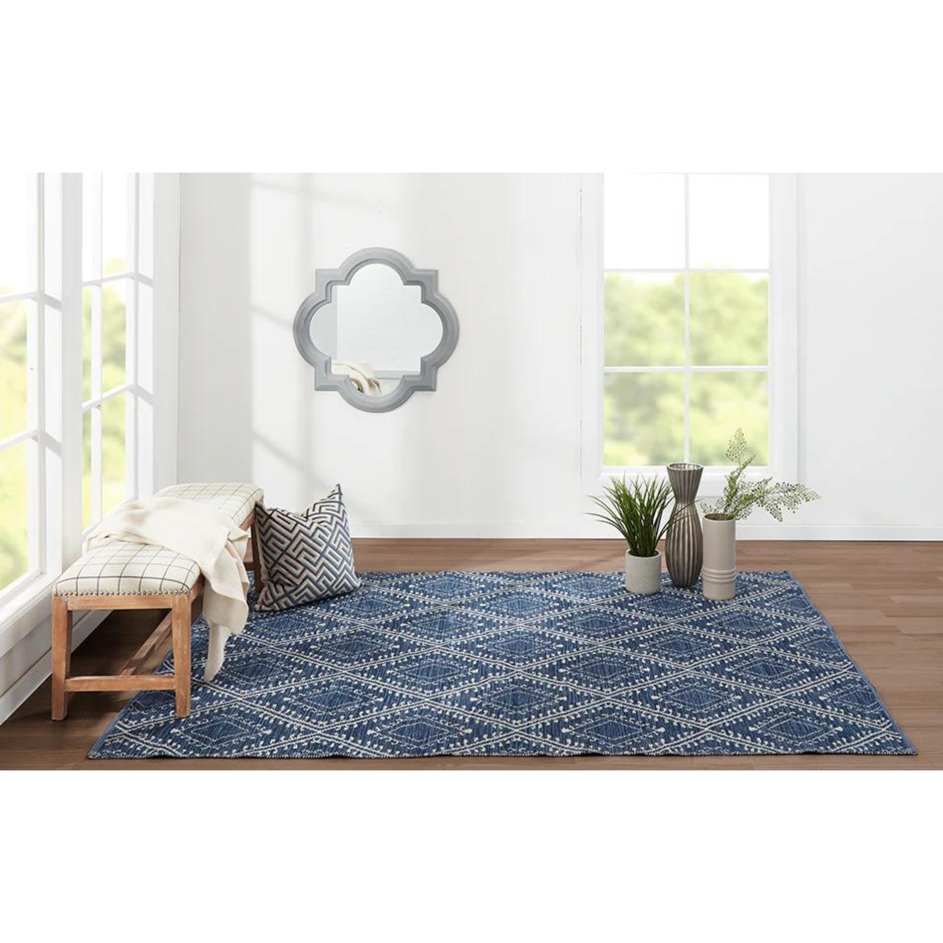 Erin Gates by Momeni Easton Pleasant Navy Hand Woven Indoor Outdoor Area Rug