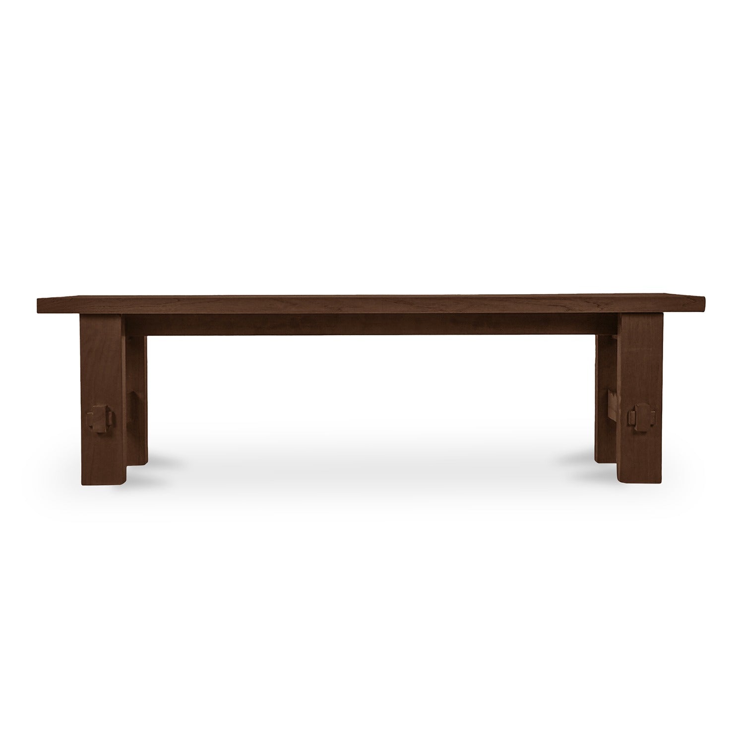 Arthur Outdoor Dining Bench Brown