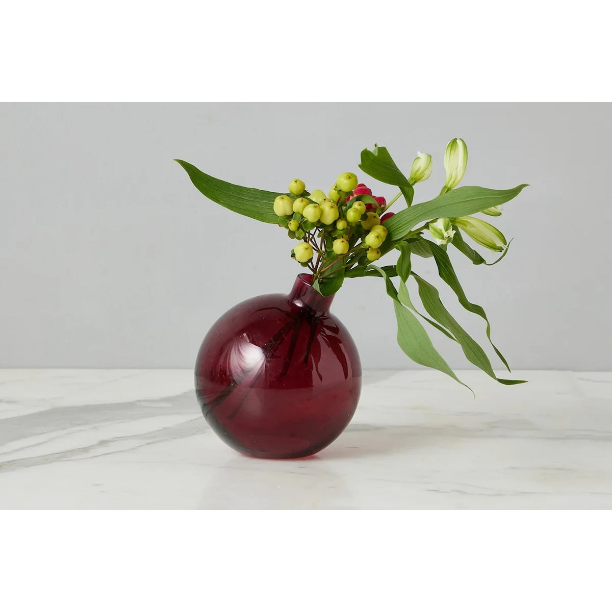 Glass Sphere Bud Vase