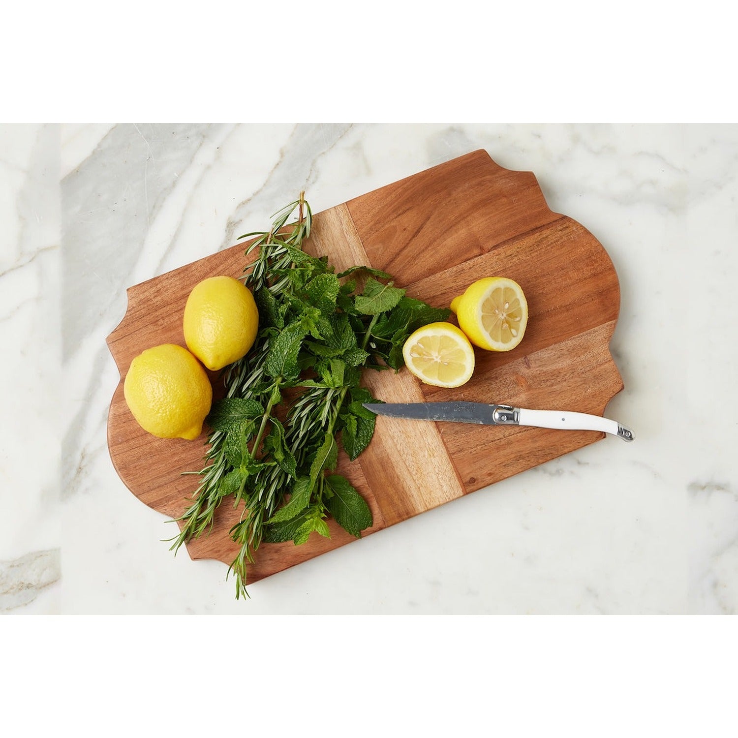 Trefoil Wood Cheese Board Charger, Natural, Set of 2
