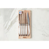 The Original French Laguiole Steak Knives, Set of 6, Wood Drawer Box, White